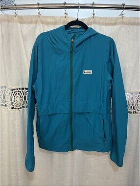 COTOPAXI Viento Full Zip Hooded Windbreaker Soft Shell Jacket Turquoise Size Med